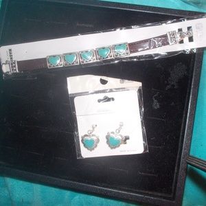 Heart Bracelet and Earring Set